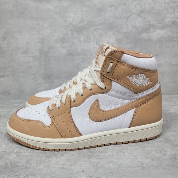 Nike Womens Size 10 Basketball Shoes Air Jordan 1 Retro High OG Praline White - Picture 6 of 8